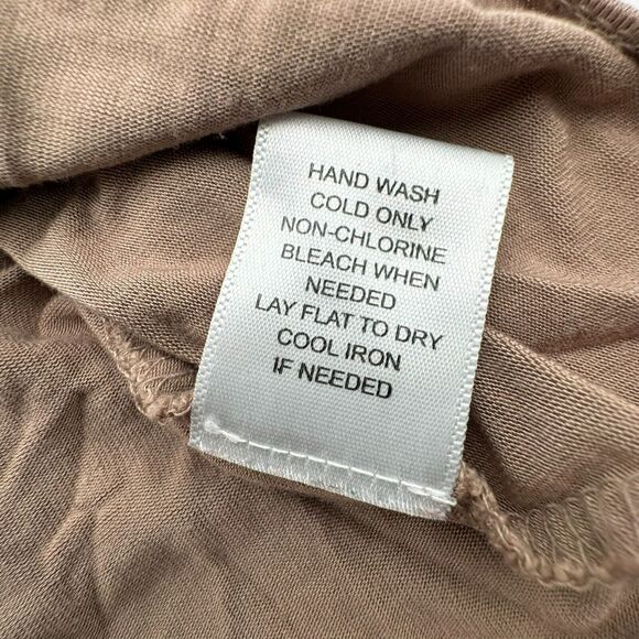 KENDALL & KYLIE | Small Tan Beige Choker Neck Cutout Long Sleeve Bodysuit - Picture 5 of 10